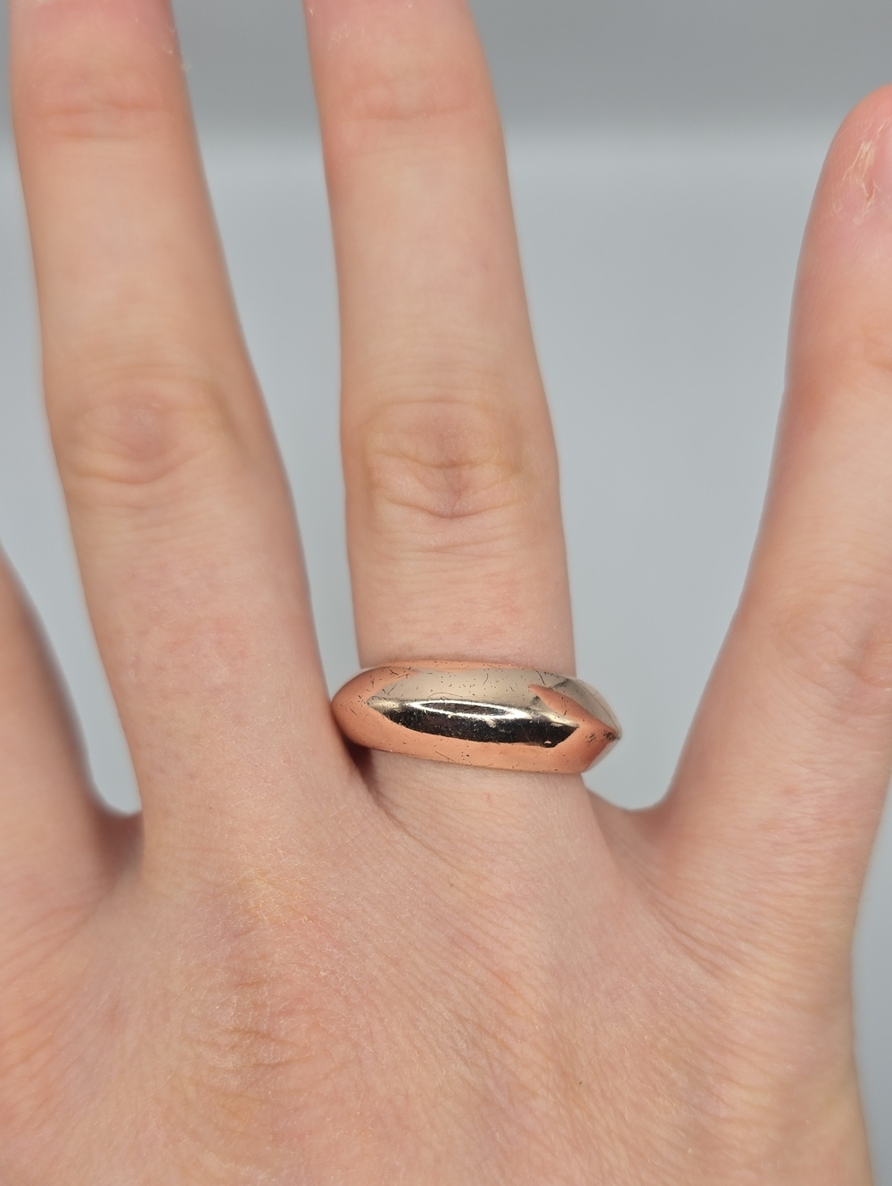Classic Rose Gold Dome Ring - Women's Minimalist Band See Photos